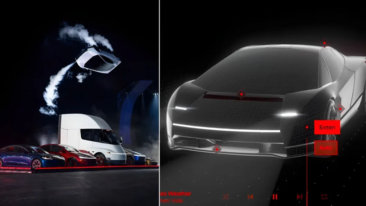 Tesla viser Roadster-grensesnitt inspirert av jagerfly – med thrusterdata