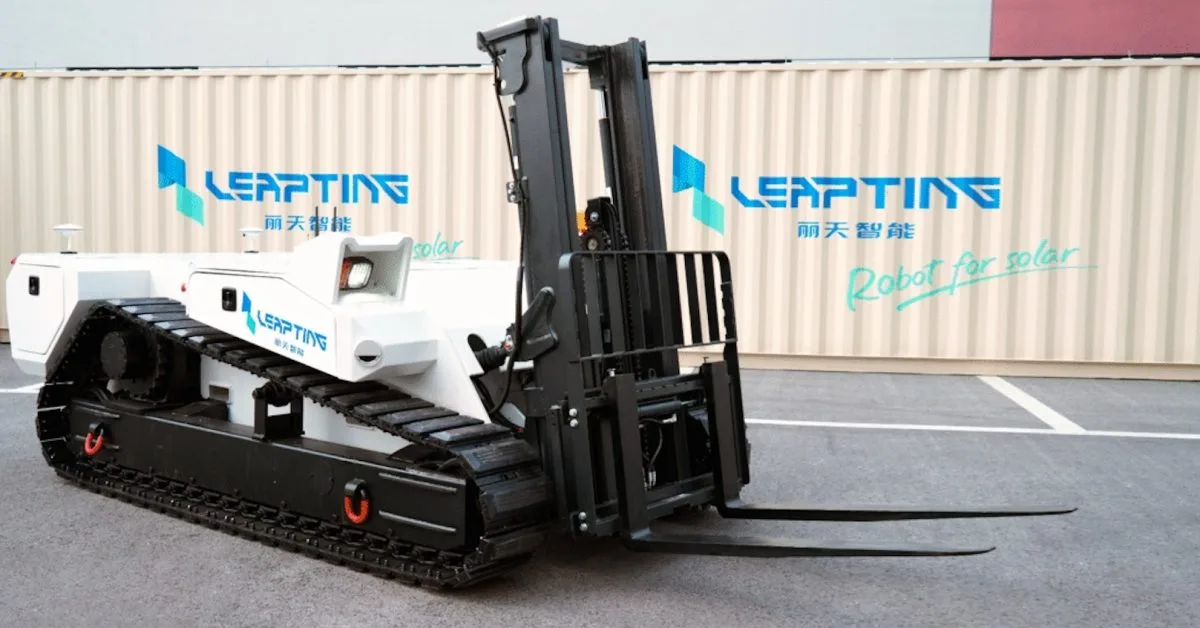 LEAPTING lanserer selvkjørende elektrisk gaffeltruck for solparker
