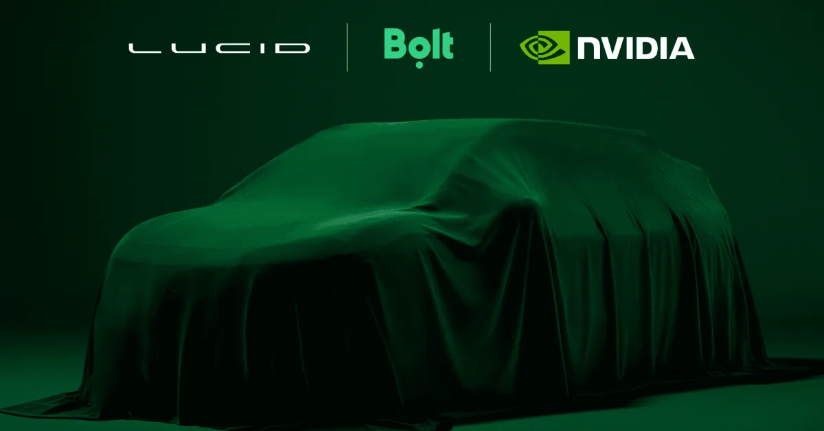 Lucid skal levere 25.000 robotaksier til Bolt med Nvidias programvare