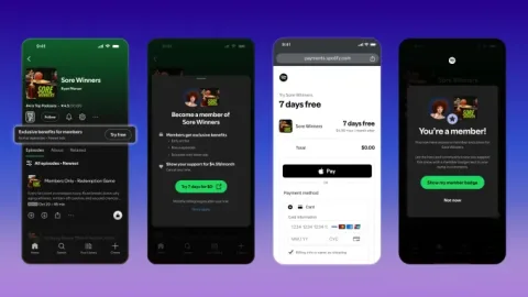 Spotify lanserer betalte medlemskap for podkastlyttere